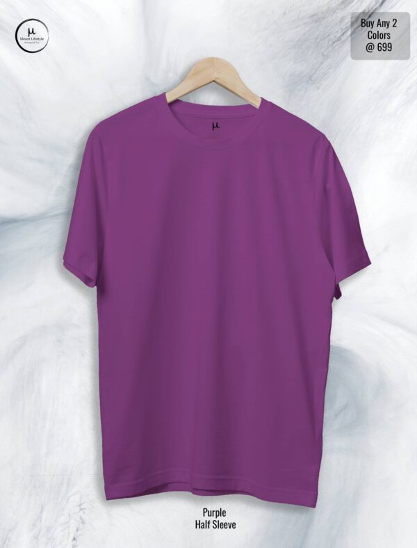 Purple Half Sleeve tshirt